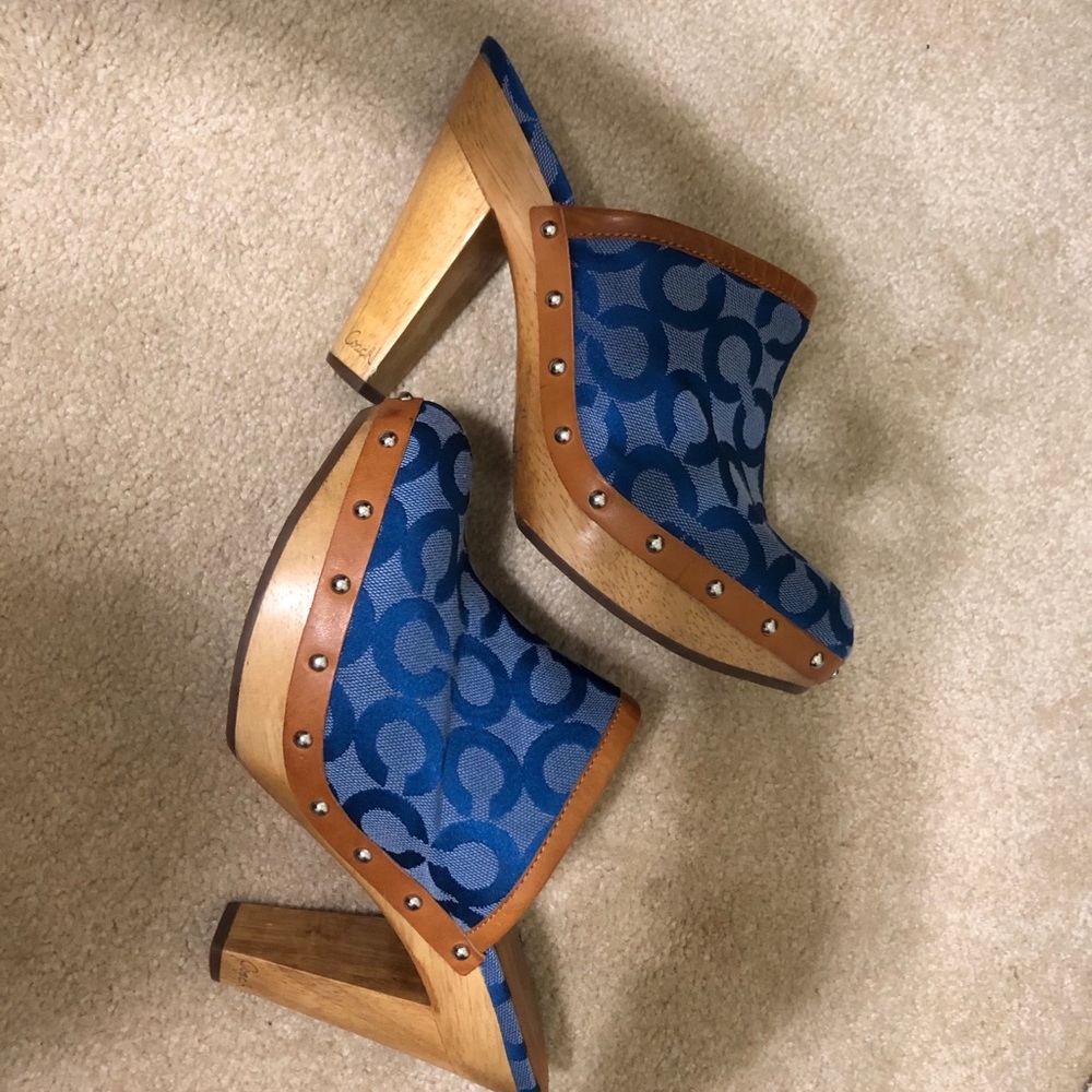 Authentic Coach mule clogs